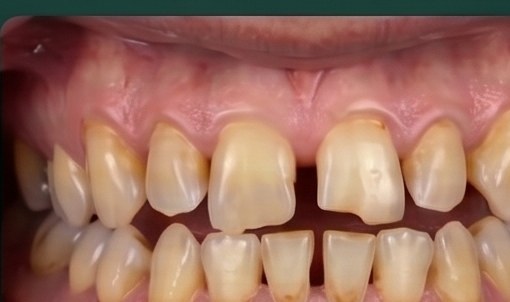 Before: Hollywood Smile Makeover